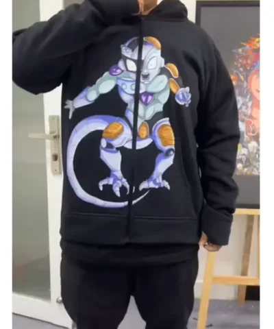 Dragon Ball Z Frieza Black Zip Up Hoodie
