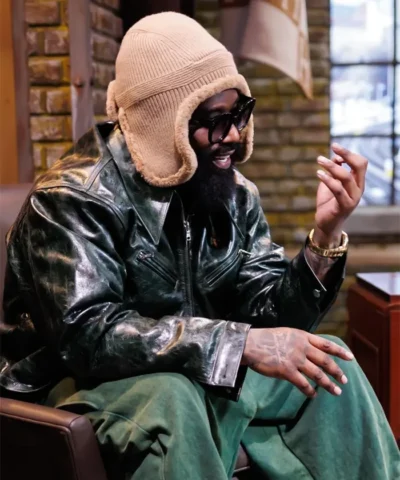 Druski Black Leather Jacket