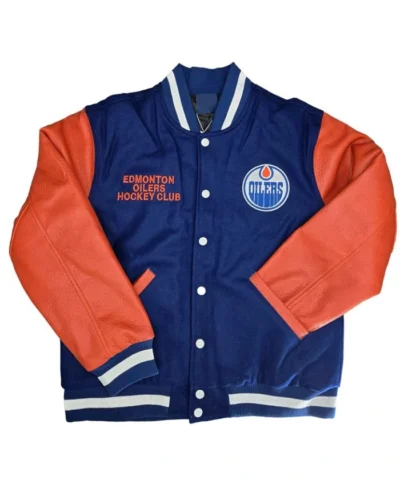 Edmonton Oilers Inked Coach’s Varsity Jacket