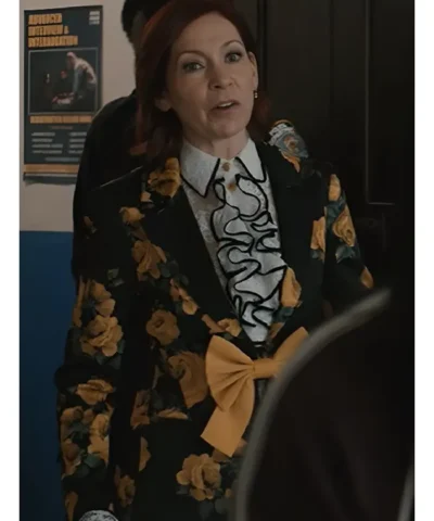 Elsbeth S03 Carrie Preston Floral Yellow Bow Blazer