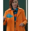 Carrie Preston TV-Series Elsbeth S03 Orange Wool Coat