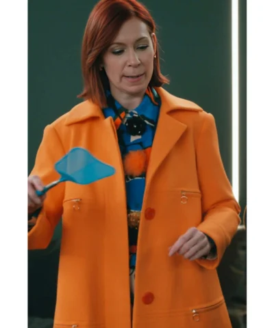 Carrie Preston TV-Series Elsbeth S03 Orange Wool Coat