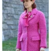 Carrie Preston Elsbeth S03 Pink Tweed Coat