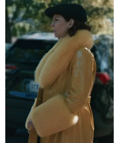 Elsbeth S03 Carrie Preston Yellow Leather Coat