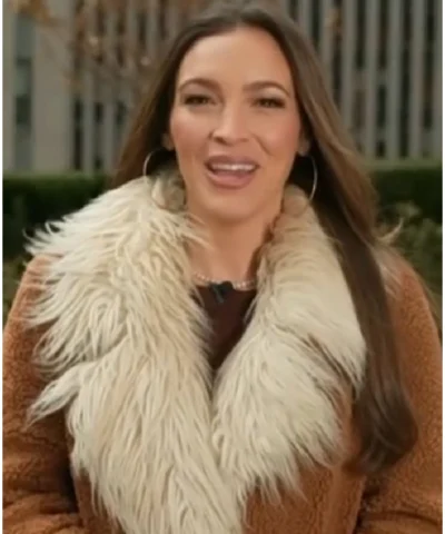 Emily Orozco Access Hollywood 2026 Brown Sherpa Coat