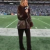 Erin Andrews Brown Fur Coat