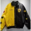 Ferrari Motorcycle Bomber Yellow and Black Jacket