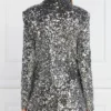 Ferreira Passadeira Vermelha 2025 Silver Sequined Blazer