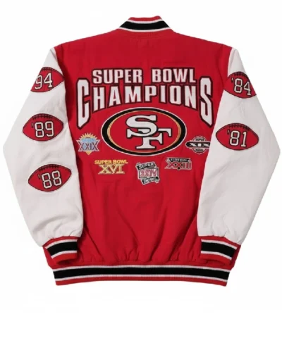 Francisco 49ers 5 time Super Bowl Champs Jacket
