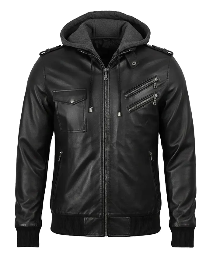 Free Venezuela Black Leather Jacket