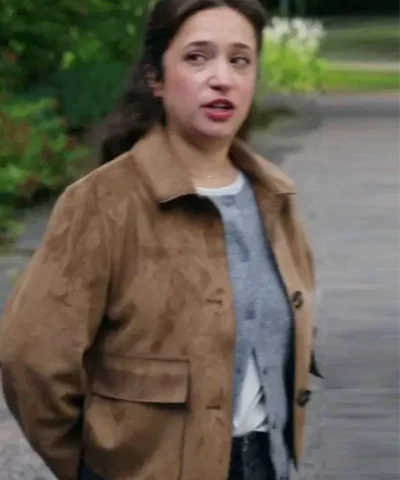 Abby Ghosts S05 Gideon Adlon Brown Suede Jacket