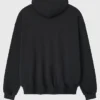 God Essentials Black Hoodie Back Shoot