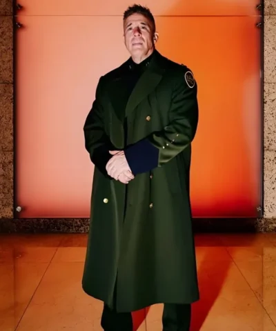 US Border Patrol Gregory Bovino Dark Green Wool Trench Coat