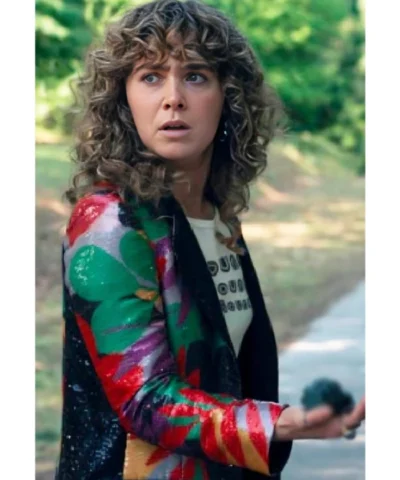 Ponies Season 1 Haley Lu Richardson Floral Sequin Blazer