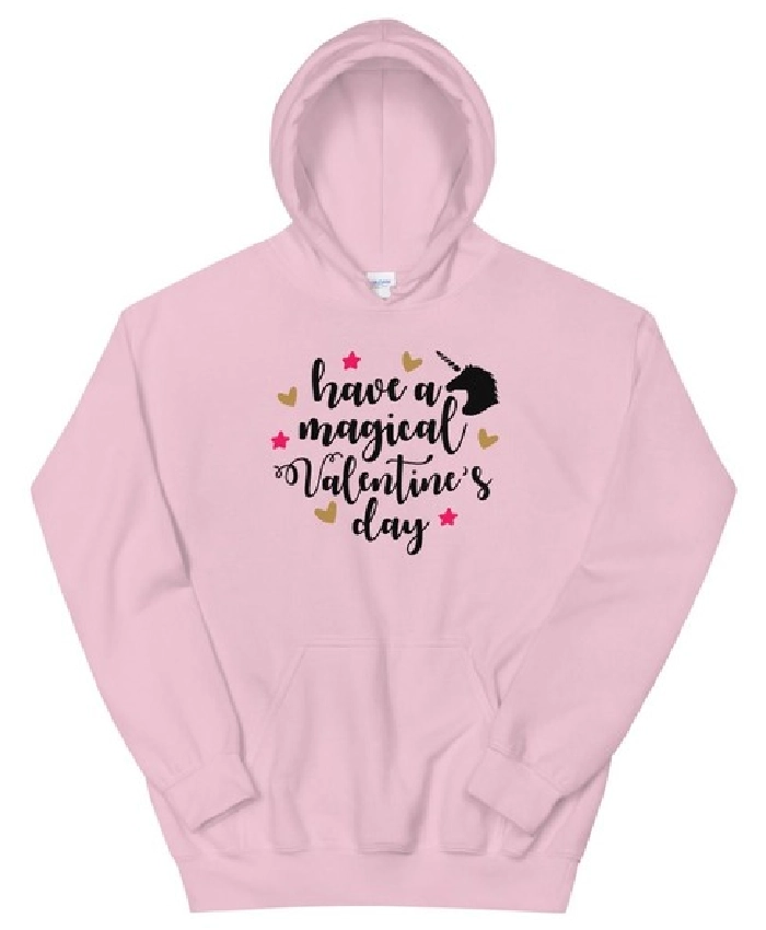Have A Magical Valentine’s Day Lilac Printed Hoodie