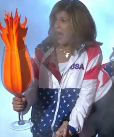 Hoda Kotb The Today Show 2026 USA Windbreaker Jacket