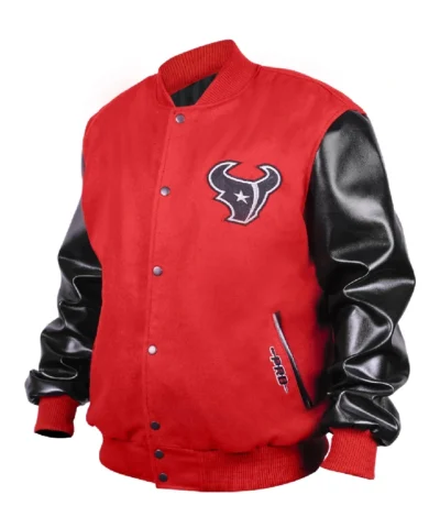 Houston Texans H-Town Red and Black Varsity Jacket