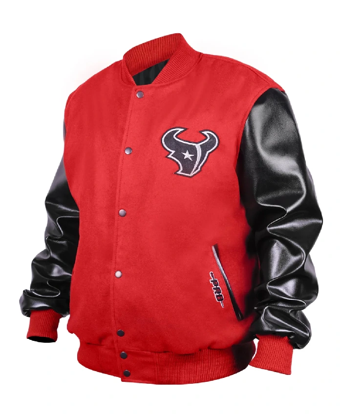 Houston Texans H-Town Red and Black Varsity Jacket