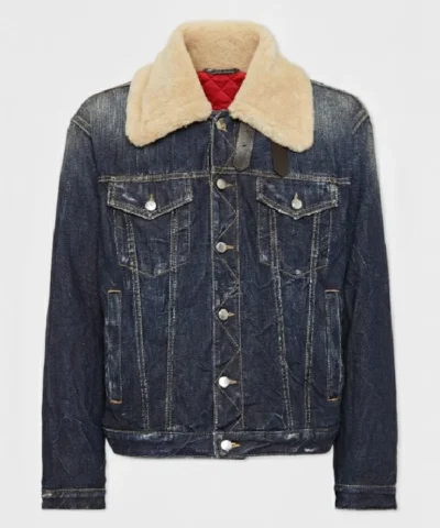 Hudson Williams denim Aviator Jacket