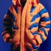 Greymon Blue & Orange Puffer Jacket