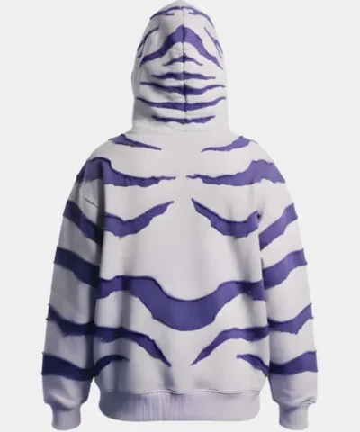 Hypland x Digimon 2026 Collection Greymon Grey and Purple Zipper Hooded Jacket