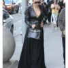 Jennifer Lopez Black Leather Blazer