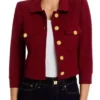 The View Joy Behar Red Cropped Jacket