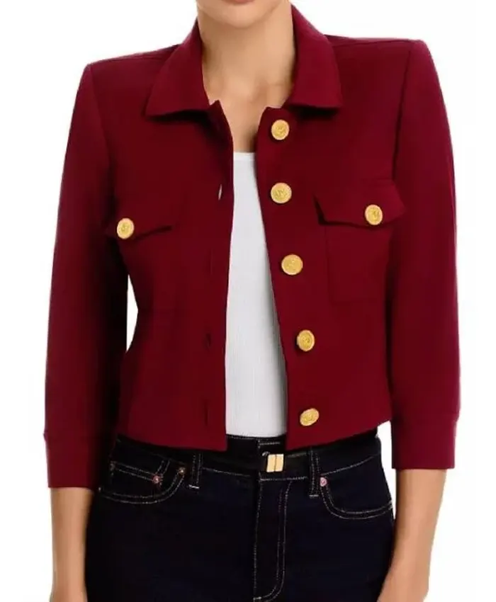 The View Joy Behar Red Cropped Jacket