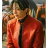 Jun-ho Typhoon Family S01 Red Jacket