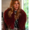Kaitlin Olson High Potential S02 Fur Trim Crop Leather Jacket