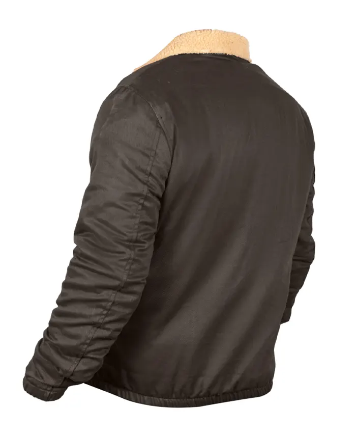 Kendall Roy Succession S04 Jeremy Strong Shearling Polyester Brown Jacket