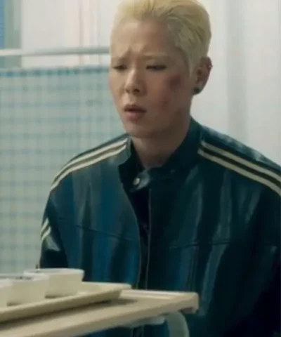 Joo Yeon-woo Study Group Black Leather Jacket