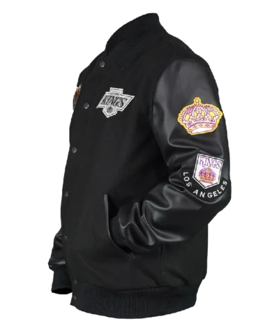 Kings Black Out Team Logo Varsity Jacket