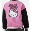 Kitty Pink & Black Varsity Bomber Jacket
