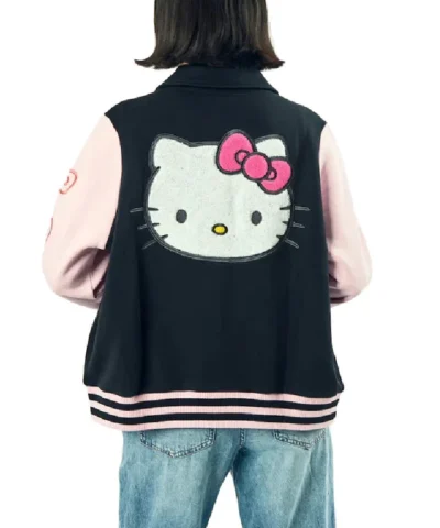 Kitty Rainbow Varsity Jacket