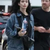 Kristen Ritter Running Errands Los Angeles Blue Denim Jacket