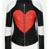 Kylie Minogue Valentine Day Red Heart Leather Biker Jacket