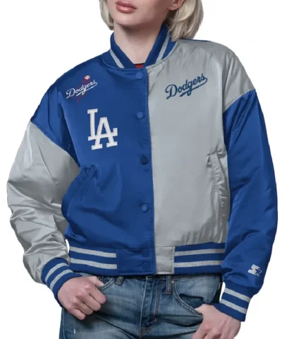 LA Dodgers Offside Royal and Grey Jacket
