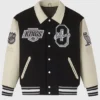 OVO Kings Black and Beige Varsity Jacket Buy Now