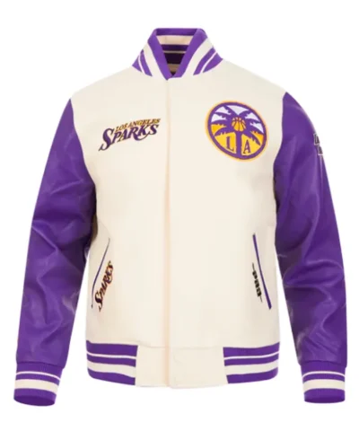 LA Sparks Classics Rib Retro Varsity Jacket