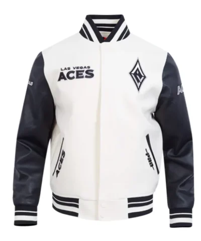 Las Vegas Aces Classics Rib Retro Varsity Jacket Style 2