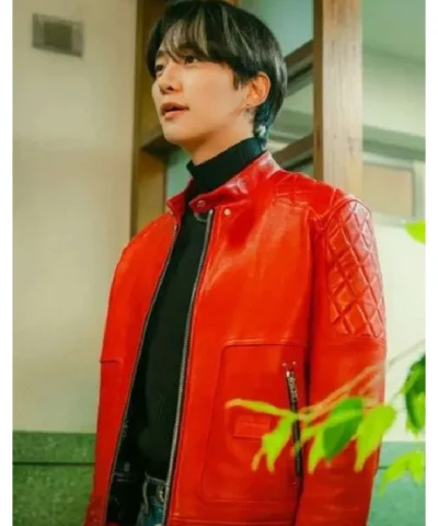 Lee Jun-ho Typhoon Family S01 Red Jacket