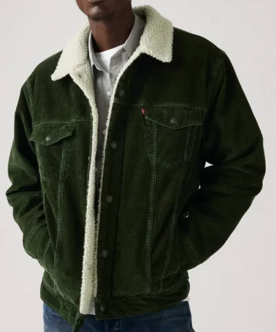 Levi`s Relaxed Fit Corduroy Sherpa Trucker Jacket