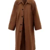Order Lily Collins Orient Express Brown Coat