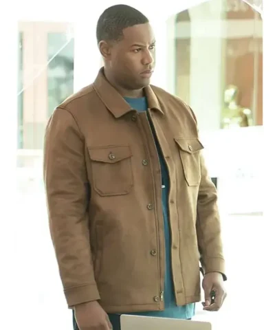 Luke Tennie Abbott Elementary S05 Brown Jacket