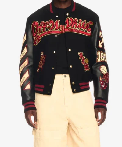 MILAN X OFF-WHITE- VARSITY JACKET