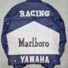 Marlboro Blue & White Motorcycle Leather Jacket
