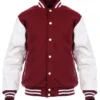 Maroon and White Letterman Jacket