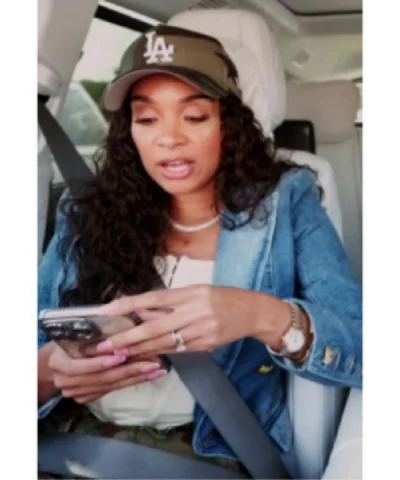 Married to Medicine S12 Blue Distressed Denim Blazer