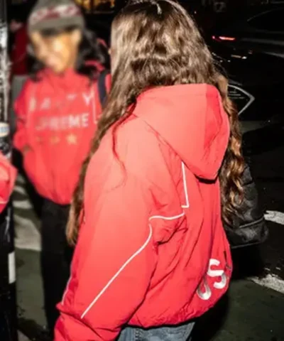 Marty Supreme Timothee Chalamet Red Hooded Jacket